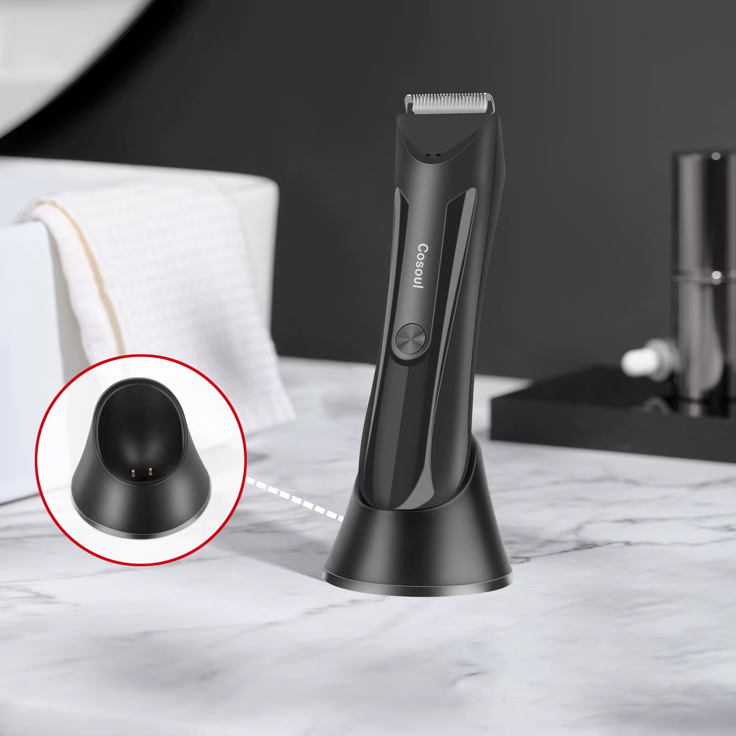 Cosoul Tondeuse à poils de corps pour hommes