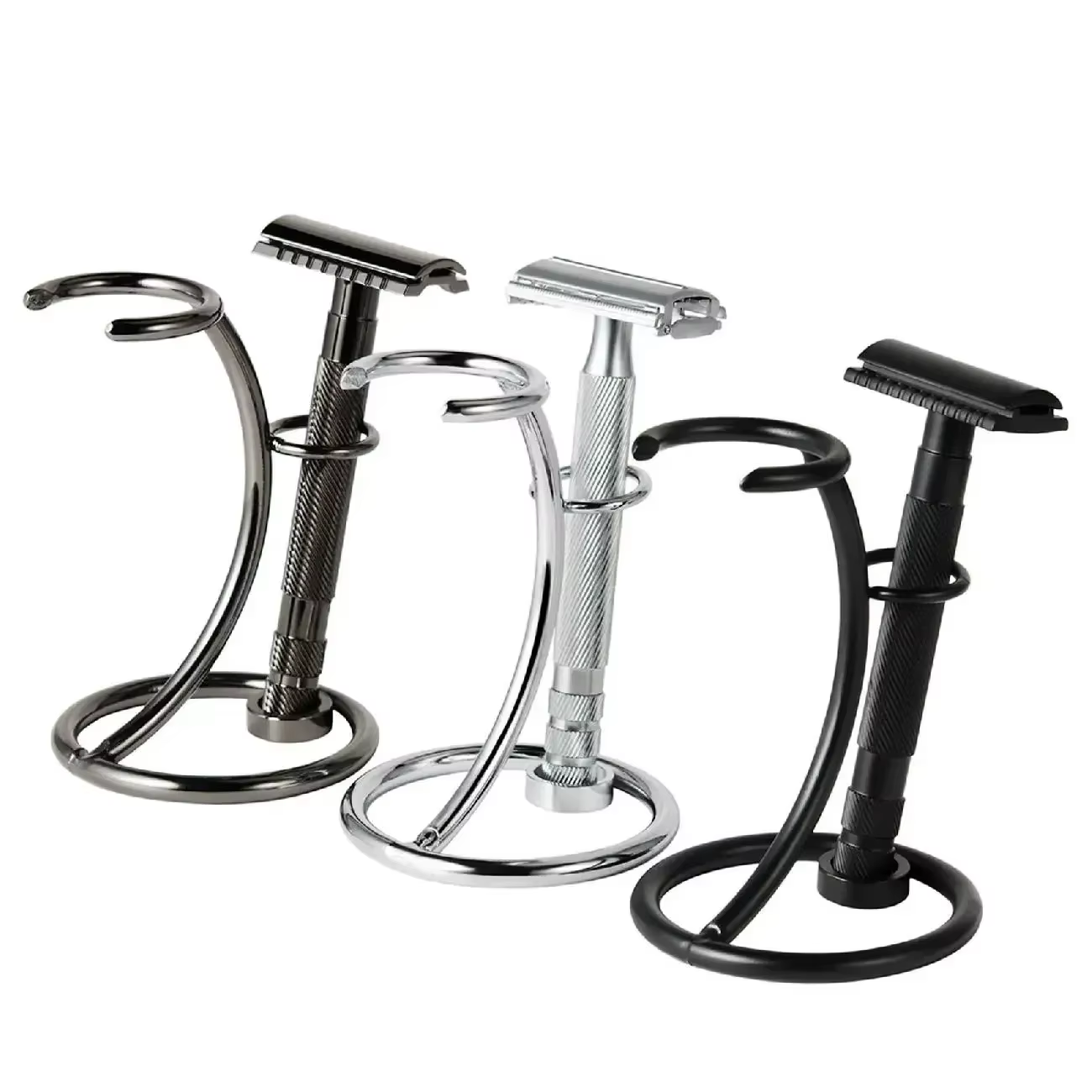 Salon porte-rasoir barbier rasage brosse support sécurité rasoir It supports