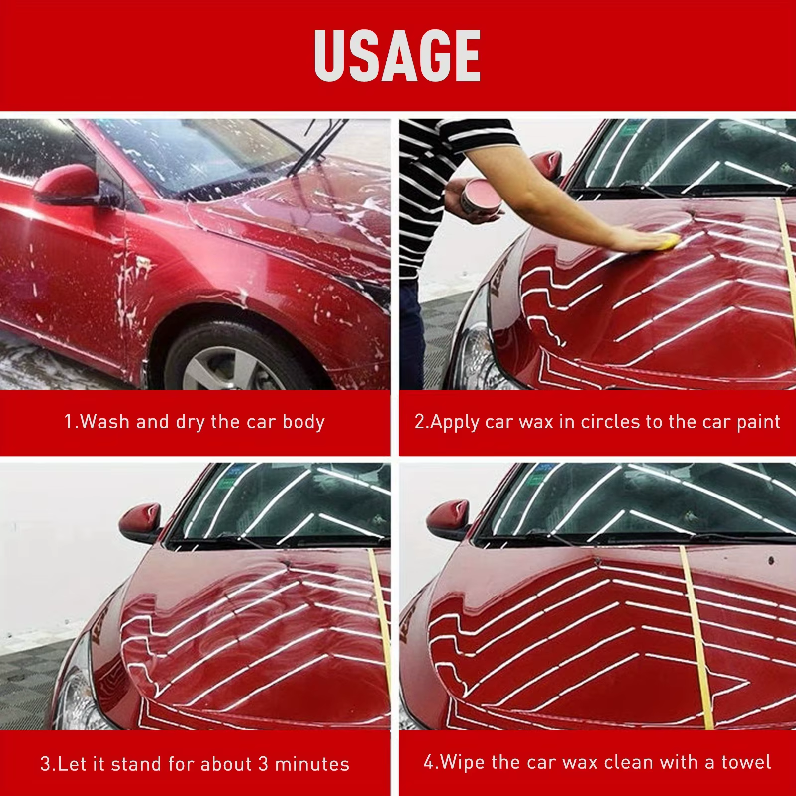 Cire pour voiture rouge TIGER RUN