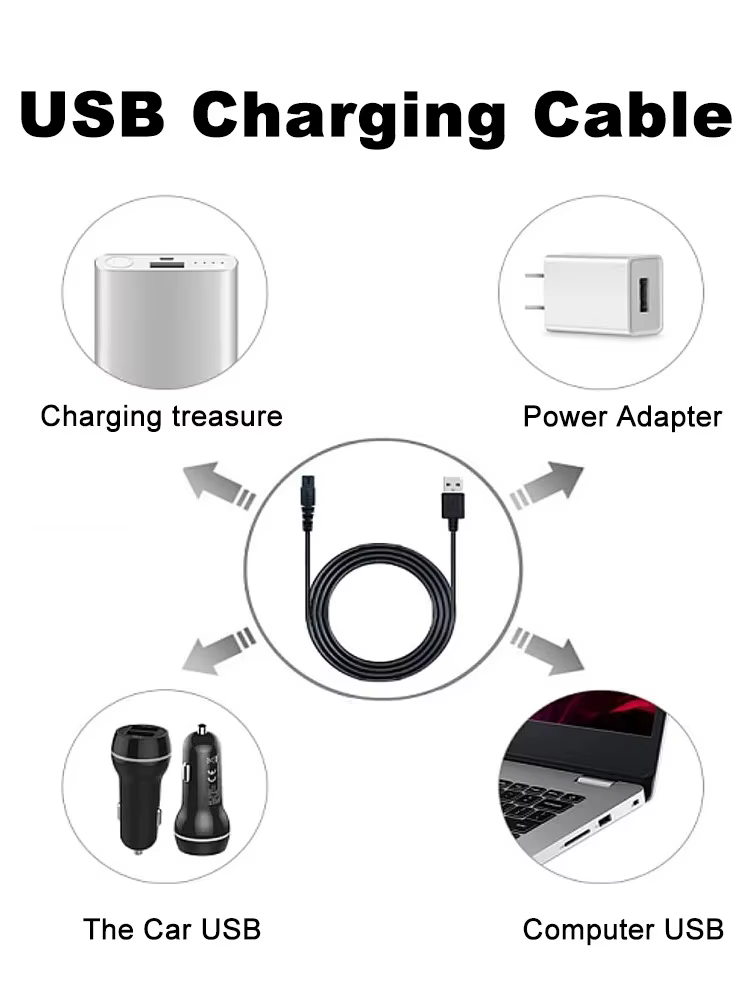Chargeur pour rasoir Philips Norelco MG9520/50 MG7910/49 MG5910/49 PQ888/9 S1112 S1113 S1118 QP2724/90 QP2834/70 S2313 X5000 S5831