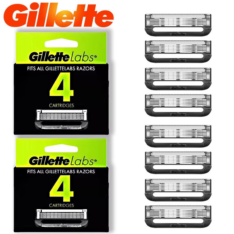 Pour Gillette Labs lame de rasoir 4/8 pièces pour Gillette Labs lames de rasoir chauffantes Gillette labs série tête de rasoir lame de rasoir 5 couches