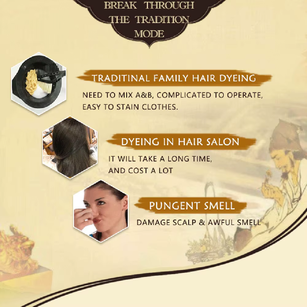 Shampoing de teinture pour cheveux noirs