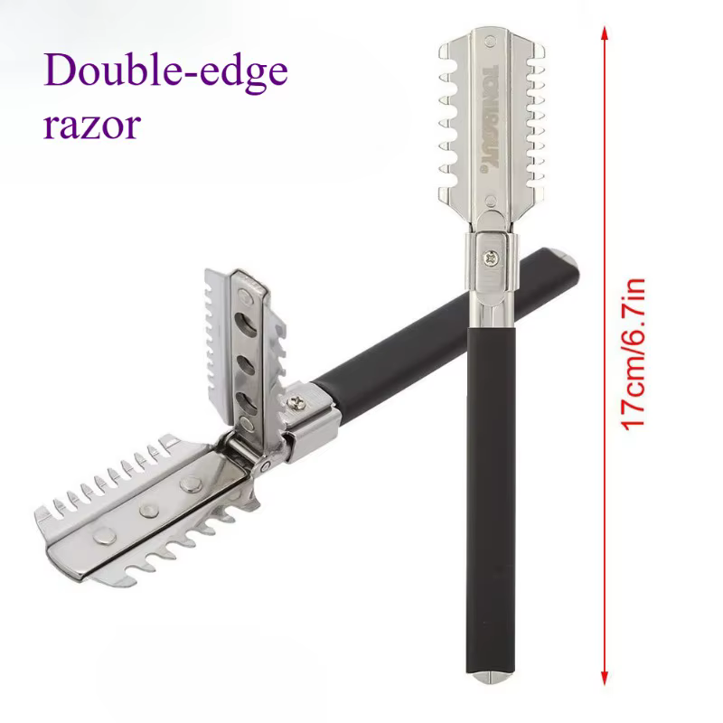 Lames de rasoir professionnelles à double tranchant pour la coupe de cheveux