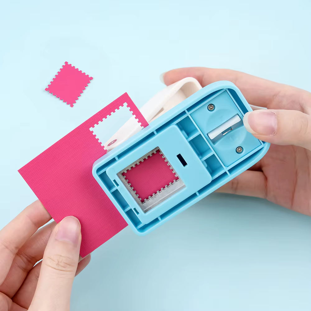 Machine à embosser les timbres-poste avec poinçon rectangulaire de 1x0,8 pouce, outil de bricolage pour scrapbooking et fournitures de fabrication de cartes