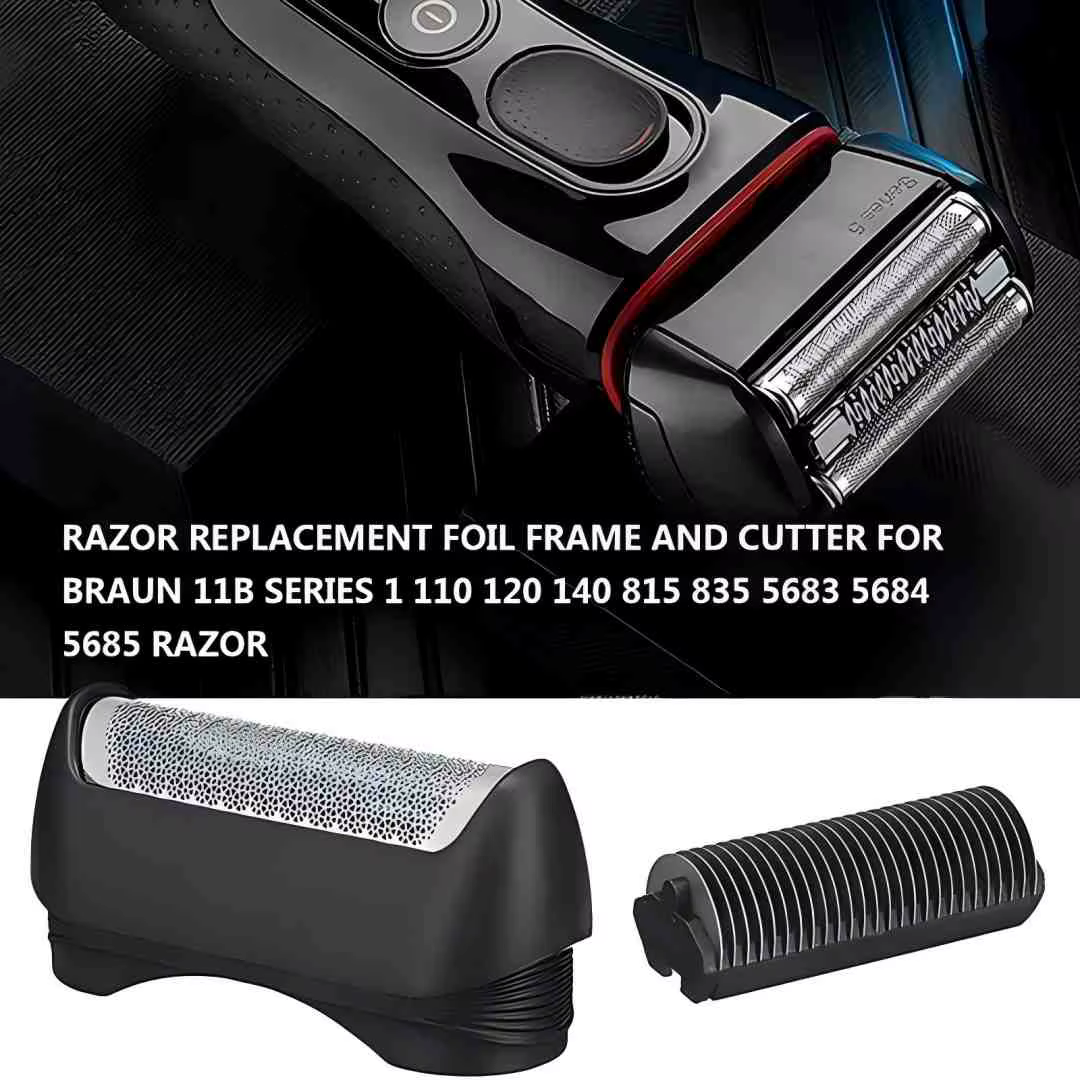 Tête de rasage et grille de rasoir Brangdy 11B compatibles avec les rasoirs électriques Braun Series 1 110 120 130 130S 140 150 5682 5684 5685