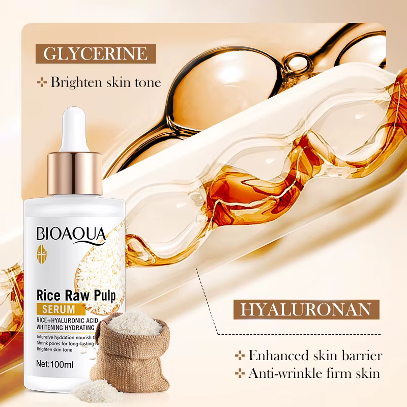 BIOAQUA – sérum pour le visage au riz blanc, hydratant, Anti-rides, Anti-âge, blanchiment, Essence pour le visage, soins pour la peau