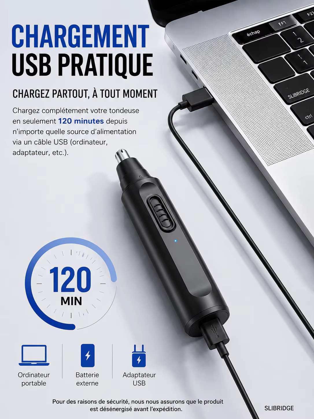 Tondeuse électrique rechargeable pour poils du nez, des oreilles et des zones localisées, rasoir de précision, livraison gratuite