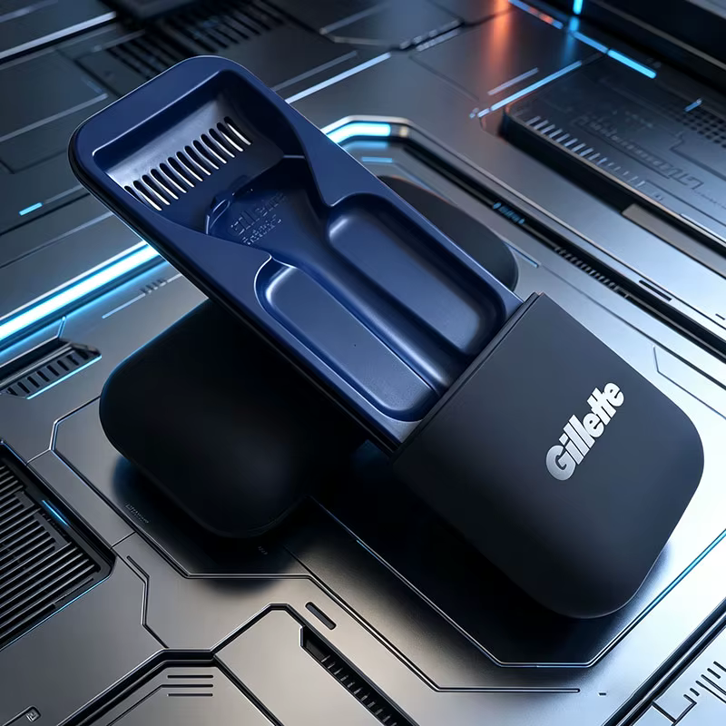 Boîte de rangement pour rasoir Gillette, ouverture et fermeture magnétiques, ventilation par drainage, boîte à gravité, boîte de protection portable pour voyage