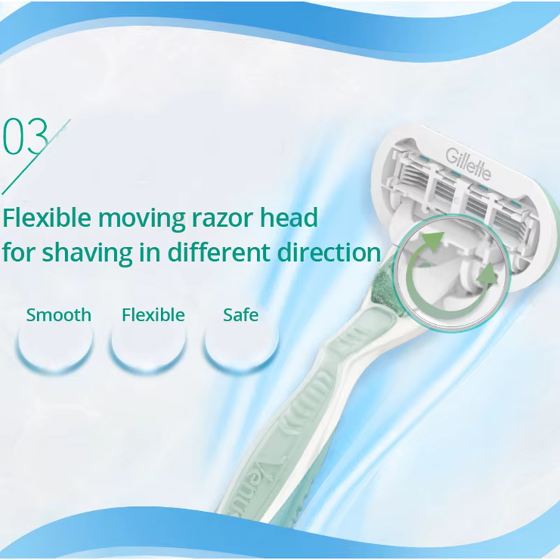 Gillette Venus 5 couches lame recharge lames de rasoir Extra lisse peau sensible barre de savon pour les femmes rasage du corps
