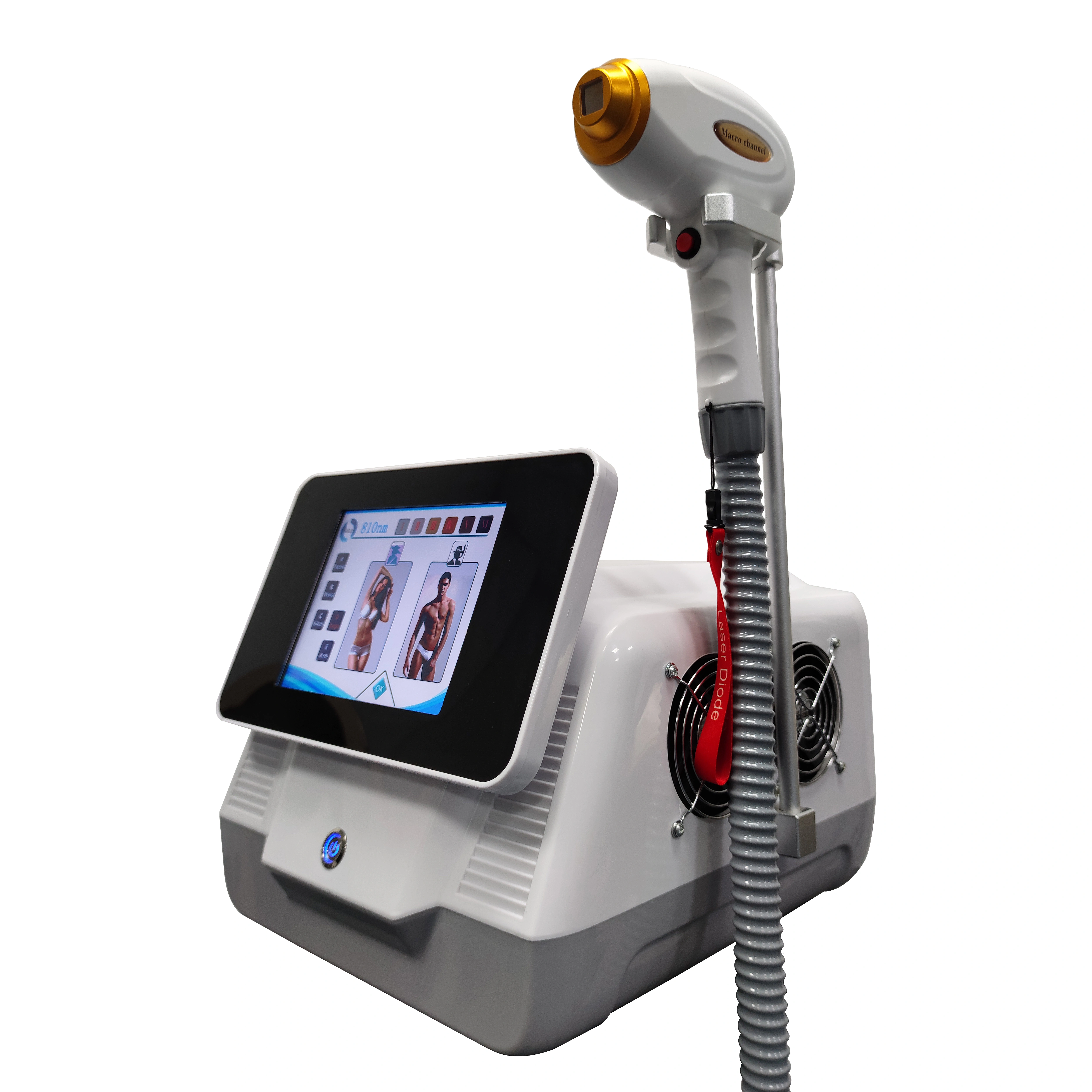 Appareil d'épilation au laser diode professionnel portable avec 4 longueurs d'onde 755nm 808nm 940nm 1064nm