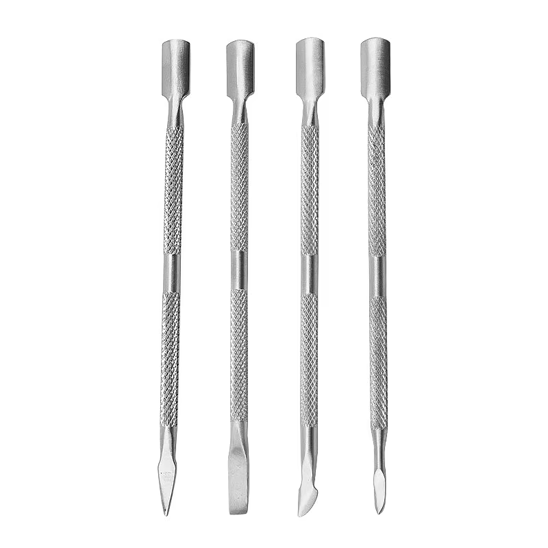 1Pcs En Acier Inoxydable Double Tête Cuticule Pusher Manucure Outils pour Ongles Vernis Colle