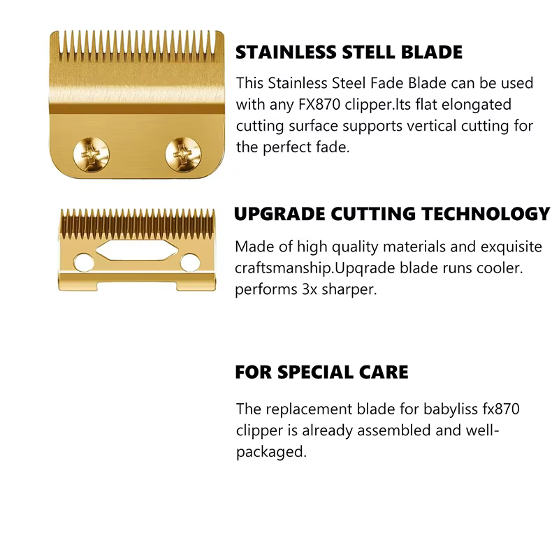 Lames de rechange professionnelles en titane pour les modèles BaByliss PRO Barberology FX870/FXF880/FX810/FX825/FX673