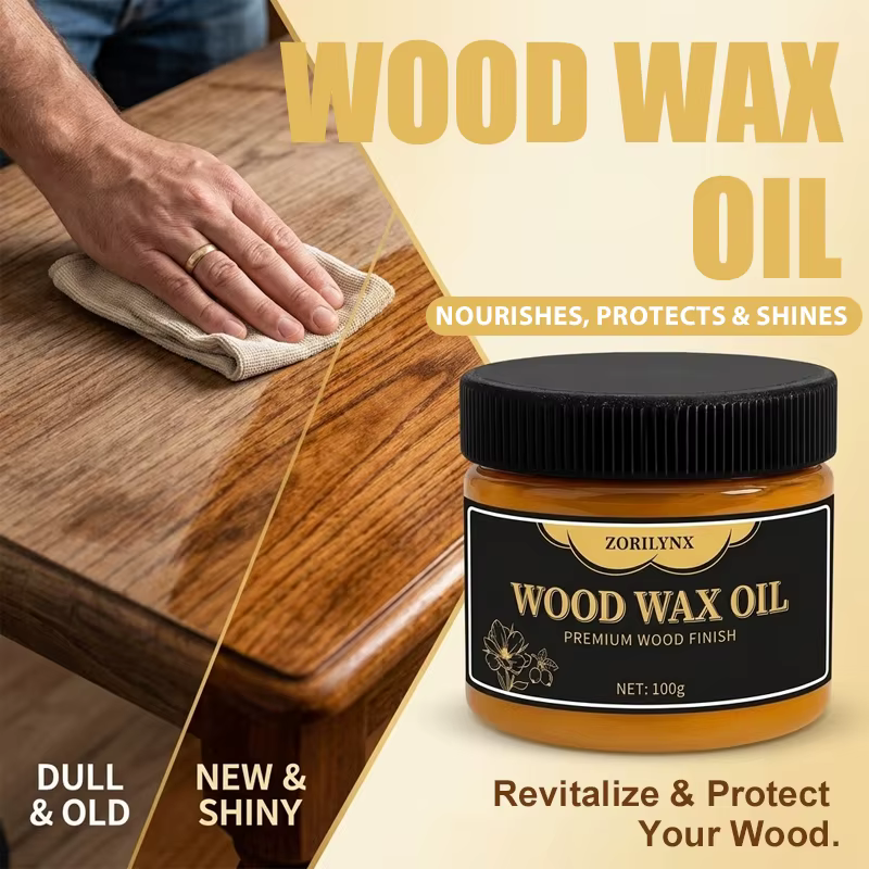 Huile de cire naturelle pour bois, finition nourrissante, protège et rehausse le grain du bois pour les meubles, les armoires et la décoration intérieure - ZORILYNX