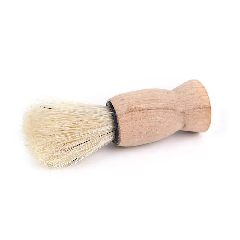 ▧ ~1x brosse à raser professionnelle avec manche en bois