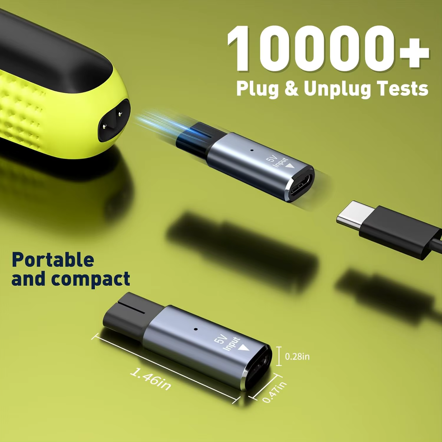 Adaptateur de chargeur de rasoir de Type C