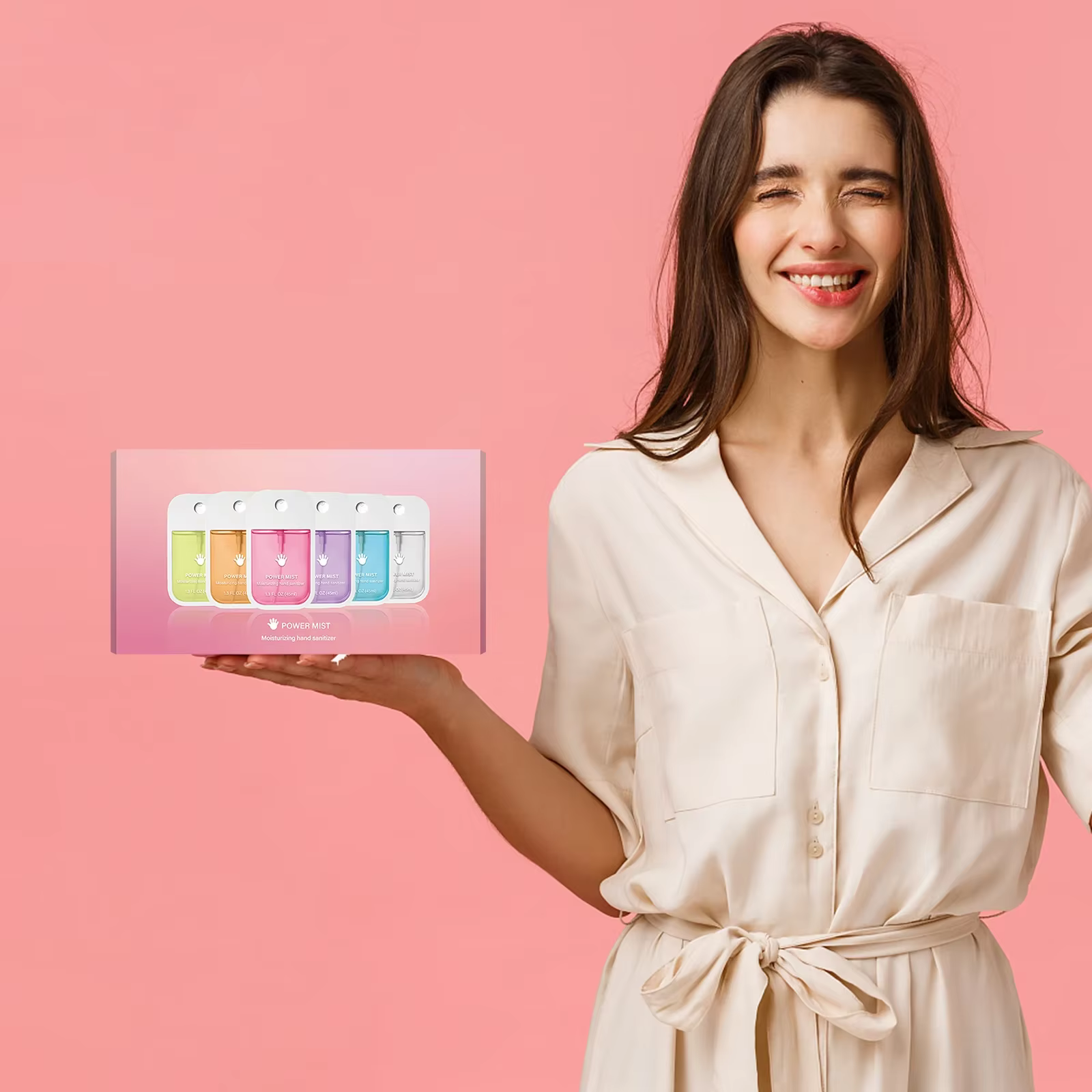 Spray désinfectant pour les mains format voyage