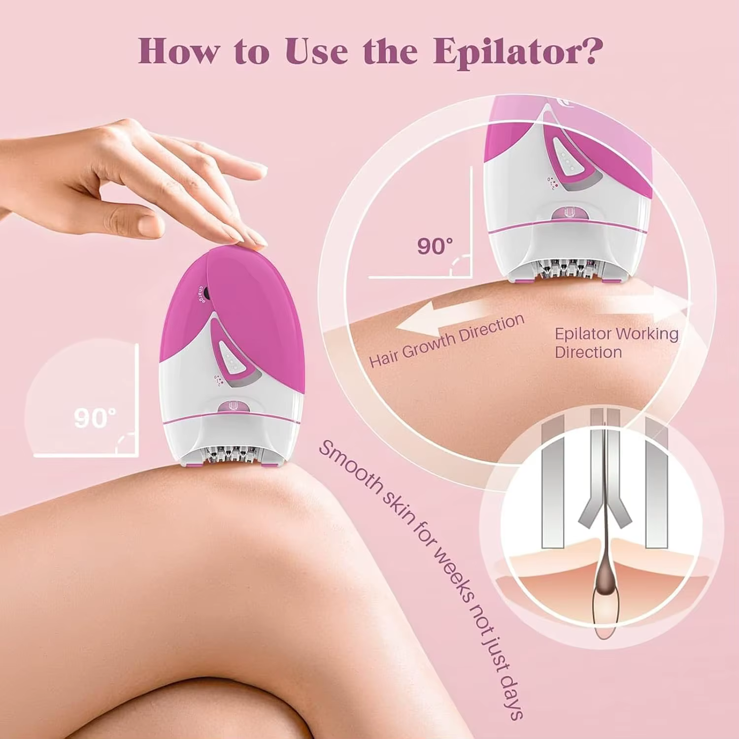 Épilateur électrique Rechargeable pour femmes
