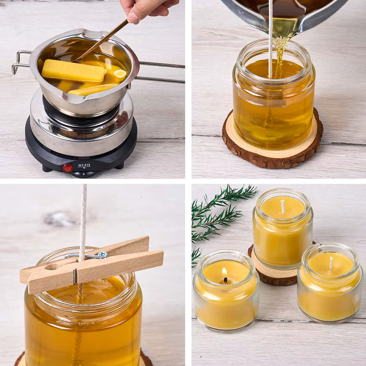 Blocs de cire d'abeille pure jaune et blanche, matériau de cirage de haute qualité pour la fabrication artisanale de bougies d'aromathérapie, 1 pièce/5 pièces