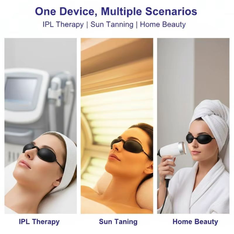 Lunettes de protection oculaire en silicone souple pour laser IPL