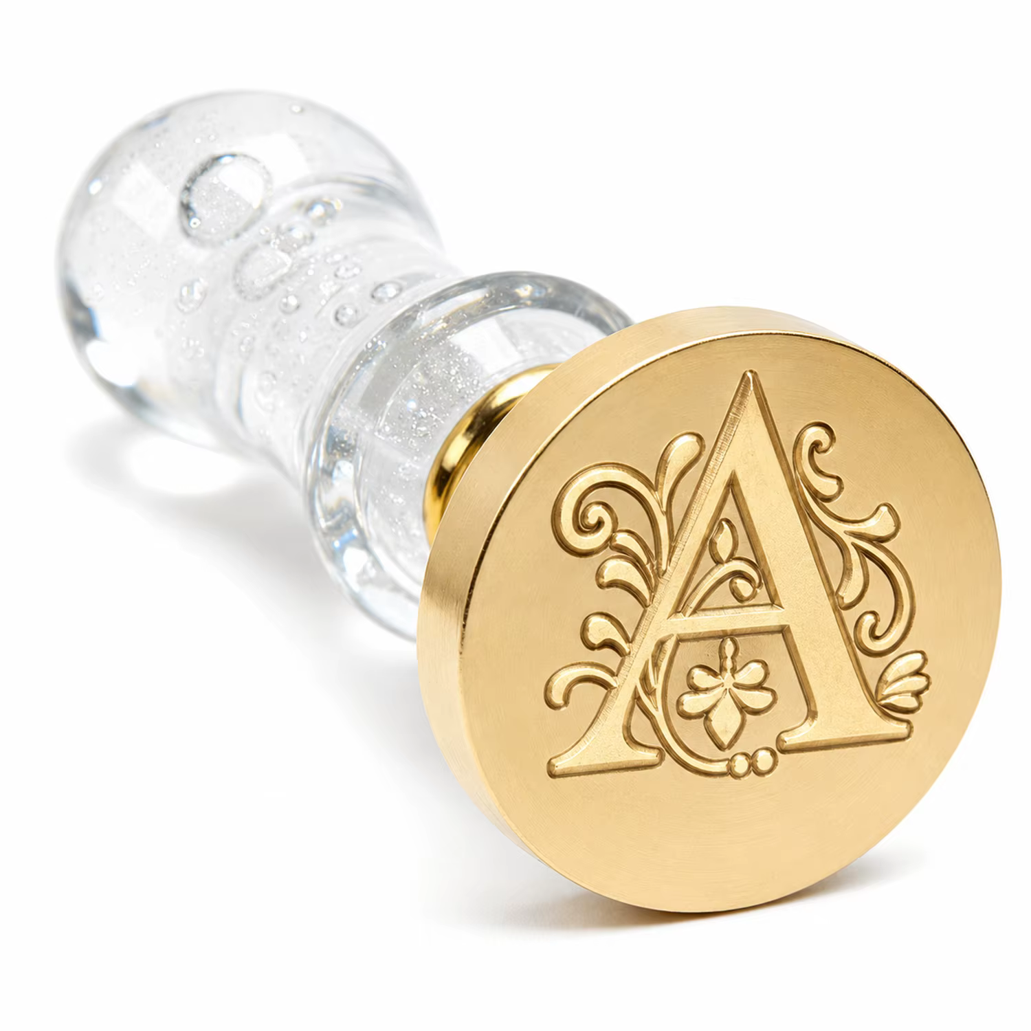 Sceau de cire à 26 lettres, tête en laiton de 25 mm avec poignée à bulles blanche, sceau de cire pour invitations de mariage, cartes d'anniversaire, enveloppes
