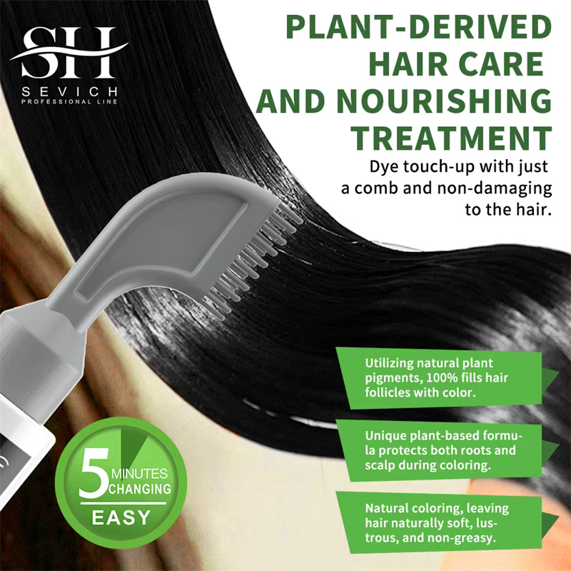 Shampoing Fast Hair Dye à l'avocat avec peigne