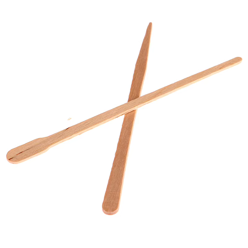 100 bâtonnets en bois jetables pour épilation corporelle féminine