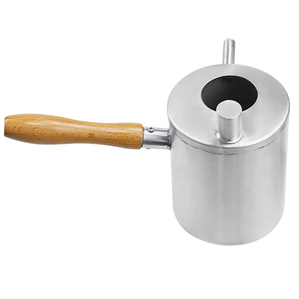 Pot verseur de cire d'abeille en acier inoxydable