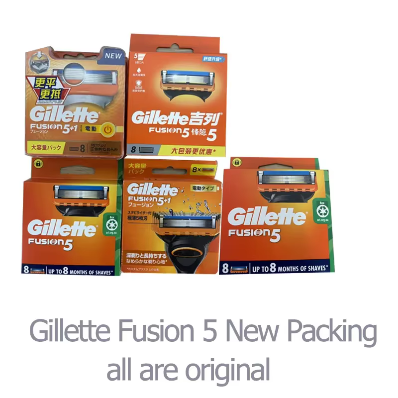 Gillette lame de rasoir Fusion 5 lames de rasage marque rasage rasoir lames de rasoir lames de rasage pour rasage rasoir 8 pièces
