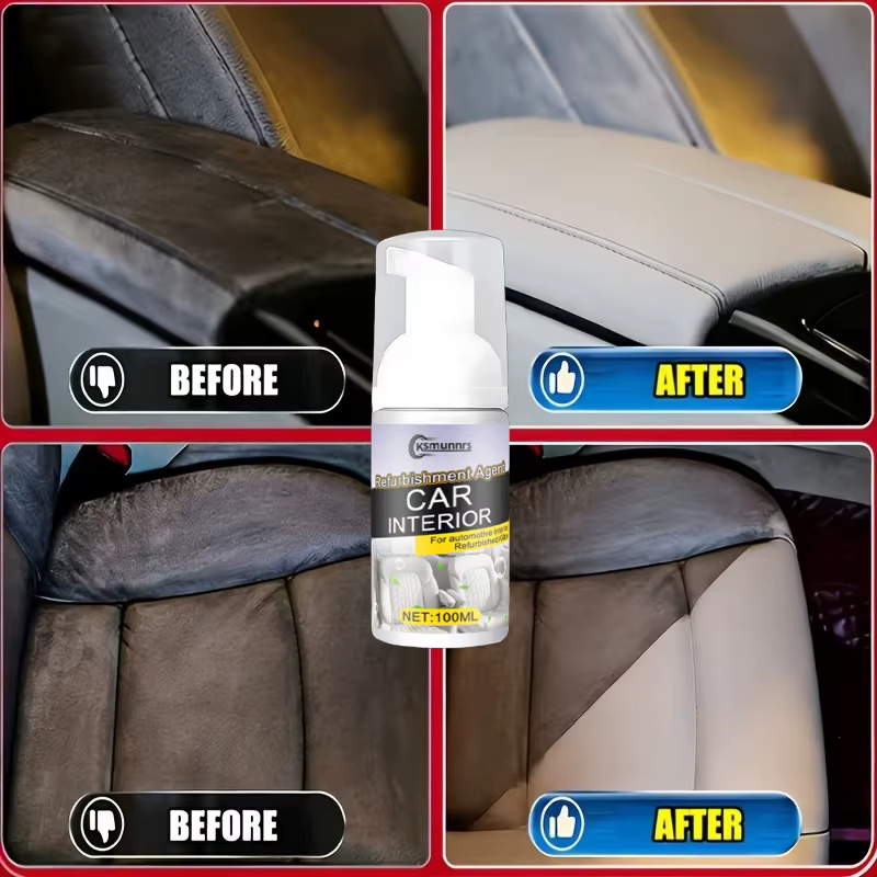 Nettoyant mousse multi-usages pour l'intérieur de la voiture, pour nettoyer les sièges, les tapis, le plafond et le tableau de bord