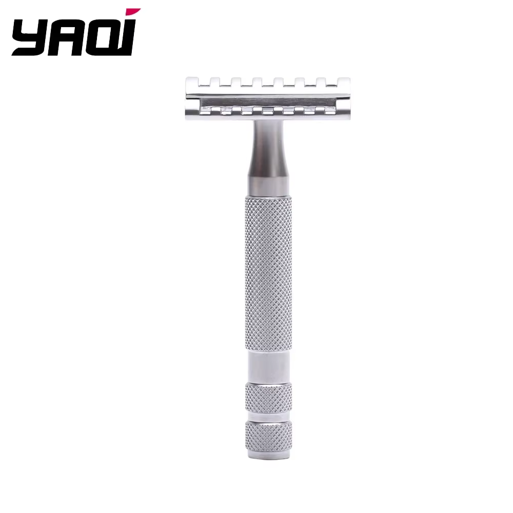 YAQI KNIGHT-HELMET tête DE rasoir manche en acier inoxydable