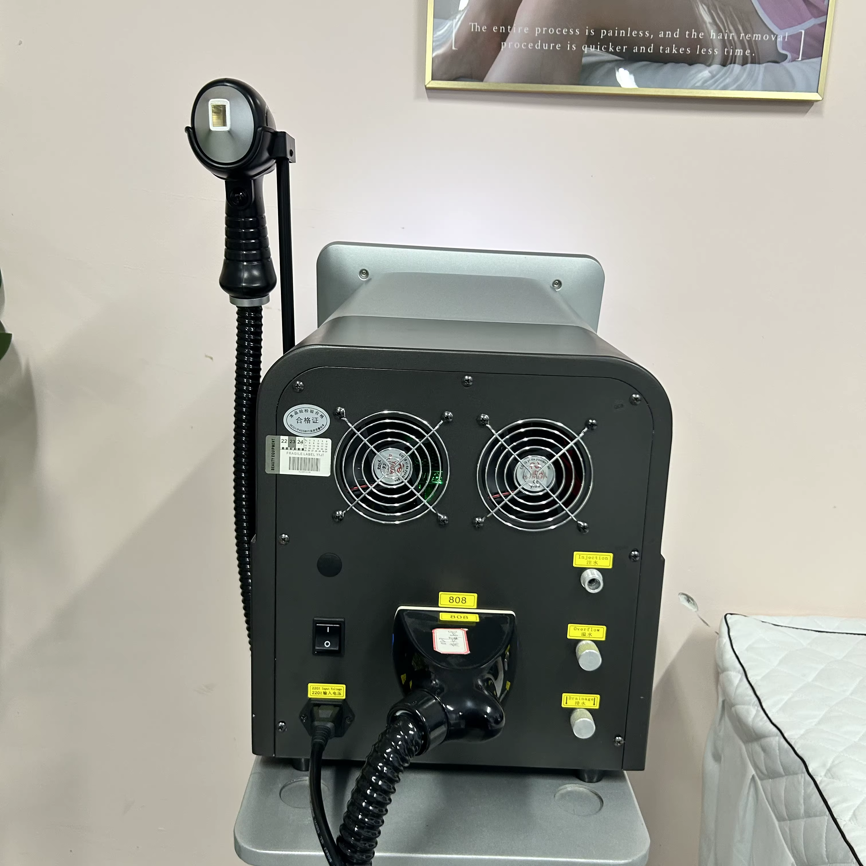 Machine d'épilation laser professionnelle 10 barres