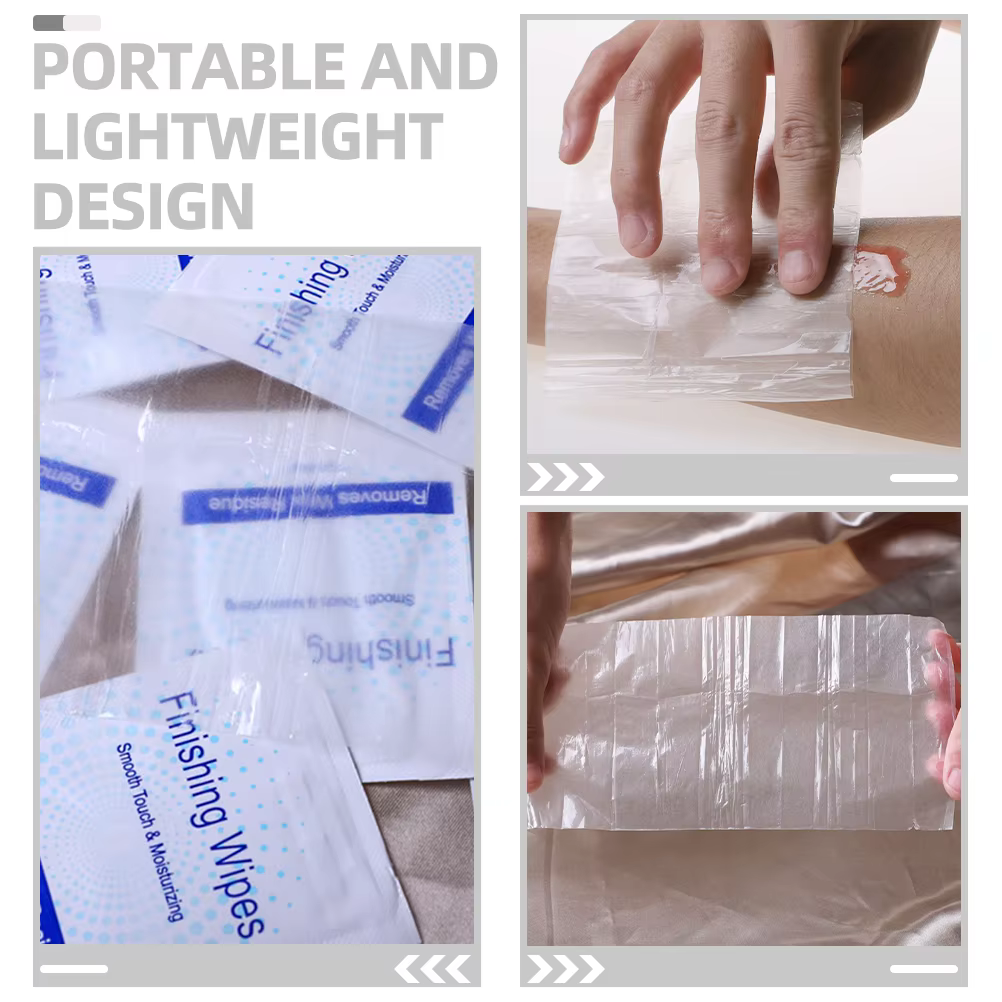 20 pièces épilation cire nettoyage huile Pack corps bandes dissolvant