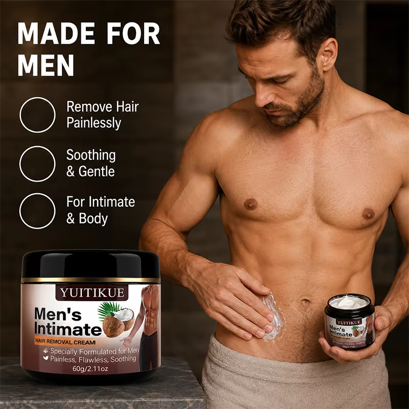 YUITIKUE Crème dépilatoire intime pour hommes 60g