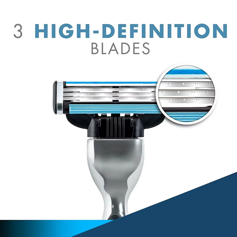 Gillette Mach 3 rasoir pour hommes 3 couches lames épilation