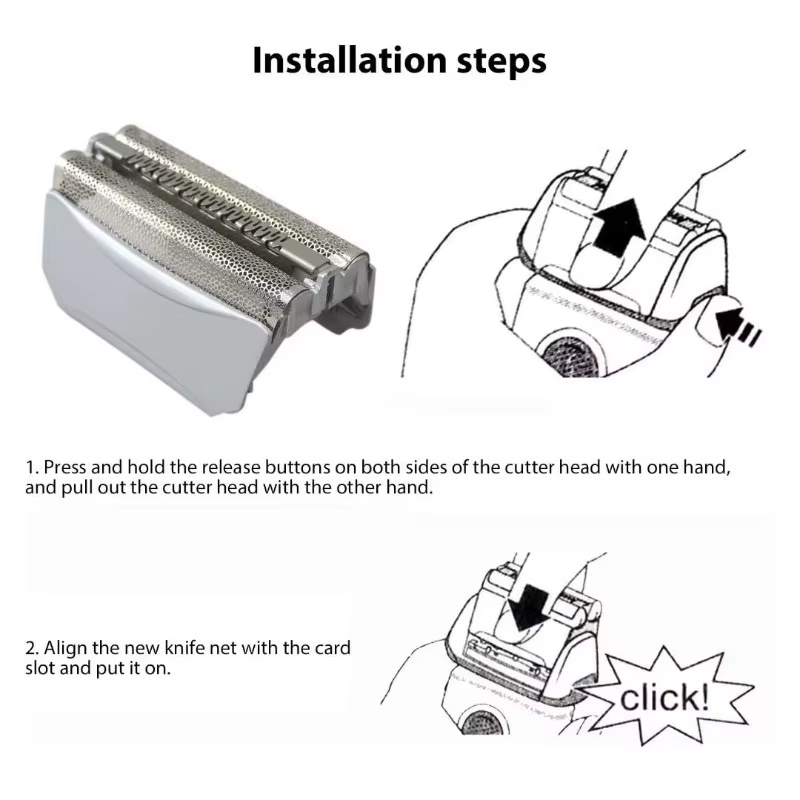 Lame de rasoir 51S/51B compatible avec les rasoirs Braun WaterFlex série 5 8000 WFS1/2 530 550 590 5643 5645 8985 5646/7/9