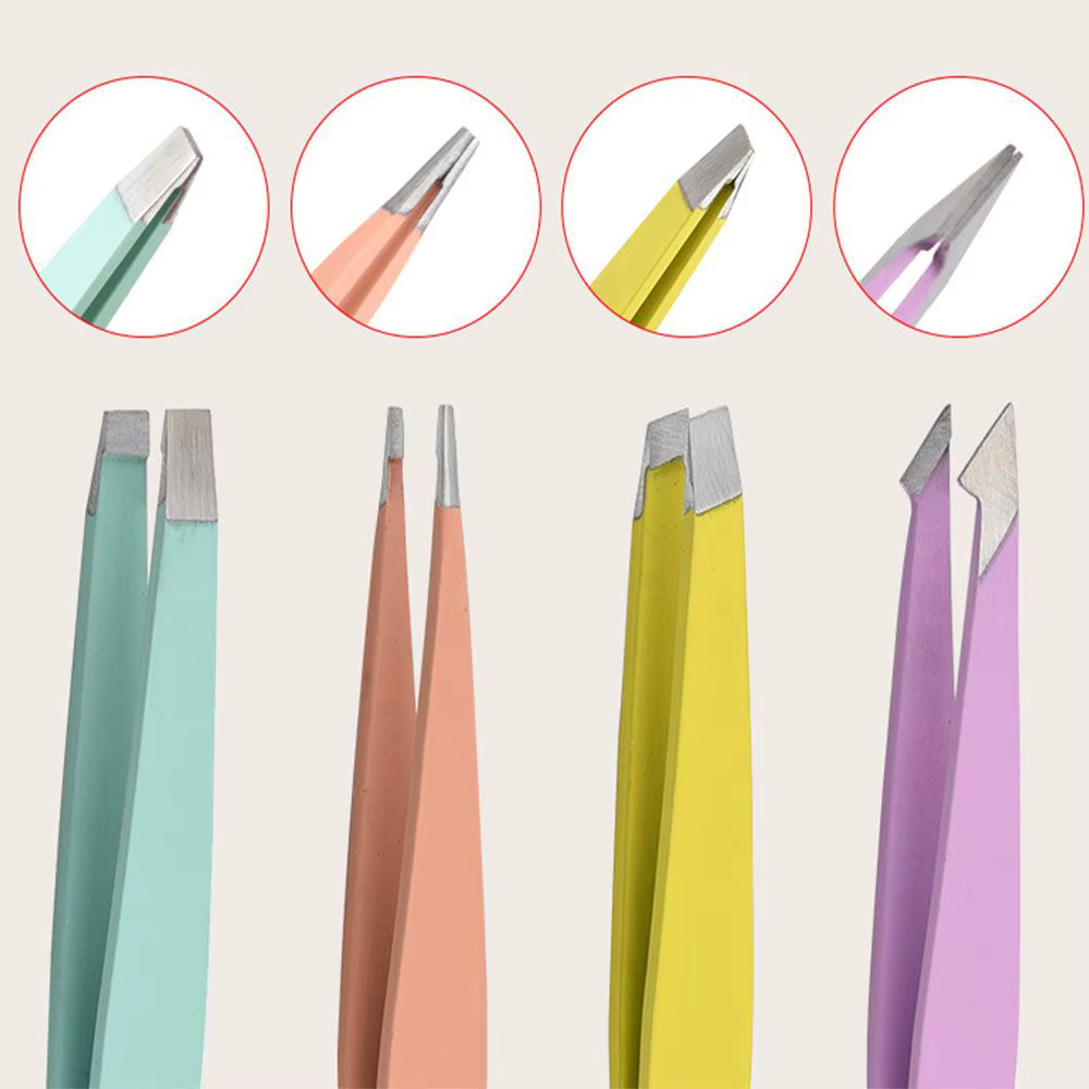 Pince à Épiler Inclinée et à Pointe Fine de Qualité pour Maquillage