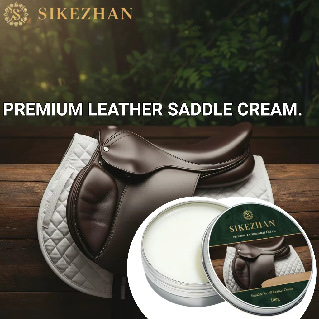 Crème d'entretien pour cuir de qualité supérieure 100g pour équipements équestres, bottes, vestes, sacs, meubles – Adoucit et protège SIKEZHAN