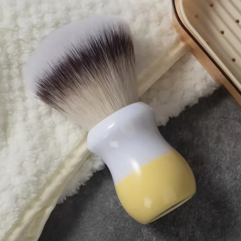 YAQI Naicha (thé au lait) brosse de rasage humide pour hommes en cheveux synthétiques