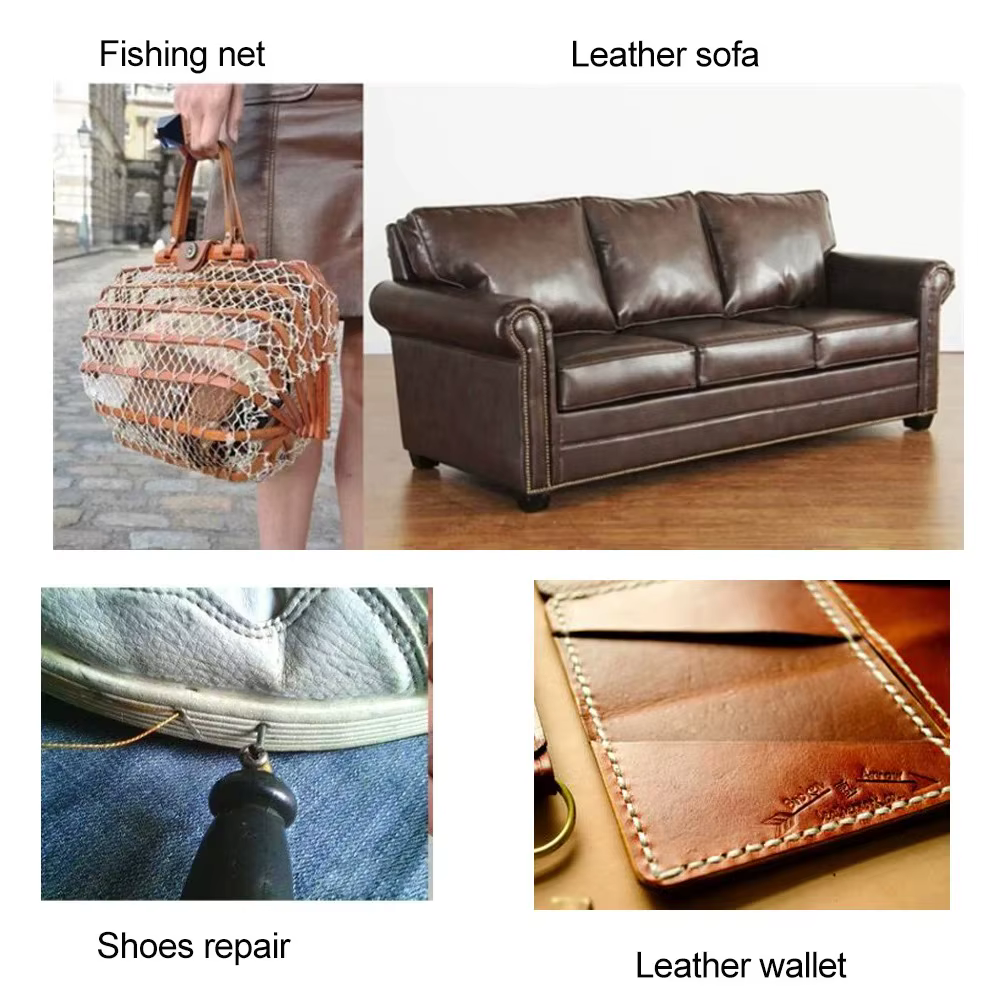 Fil à coudre en cuir 300M, fil ciré en nylon durable et résistant pour la couture du cuir, matériel de réparation artisanale DIY pour chaussures et couture à la main
