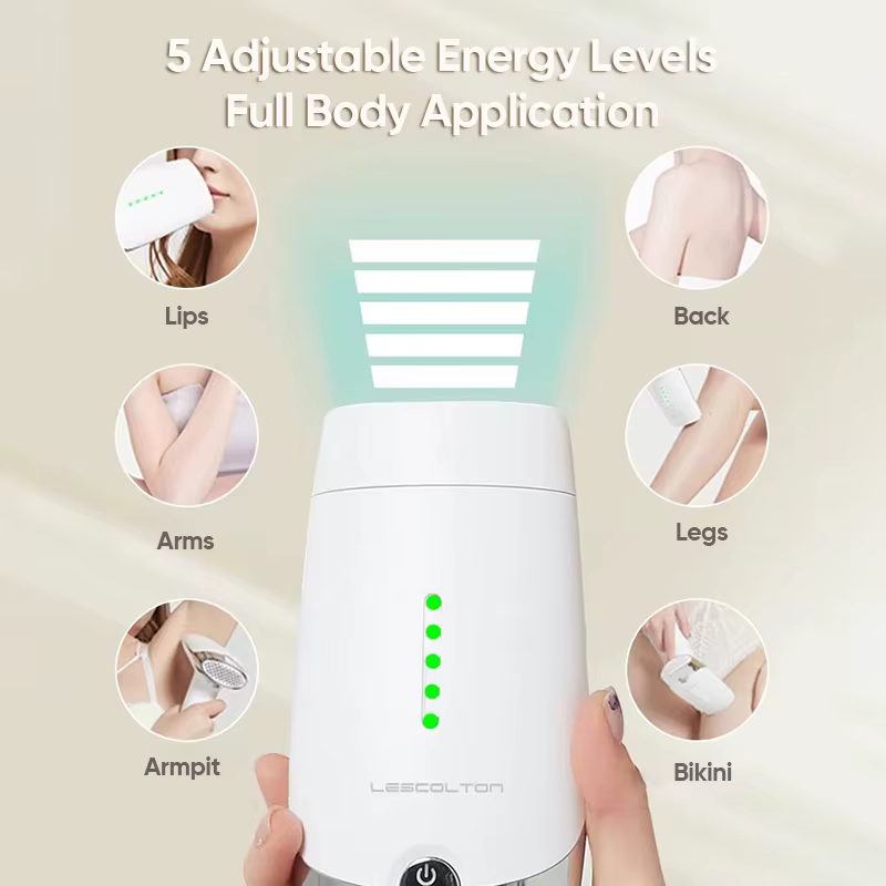 LESCOLTON - Epilateur laser 2-en-1 pour une épilation permanente