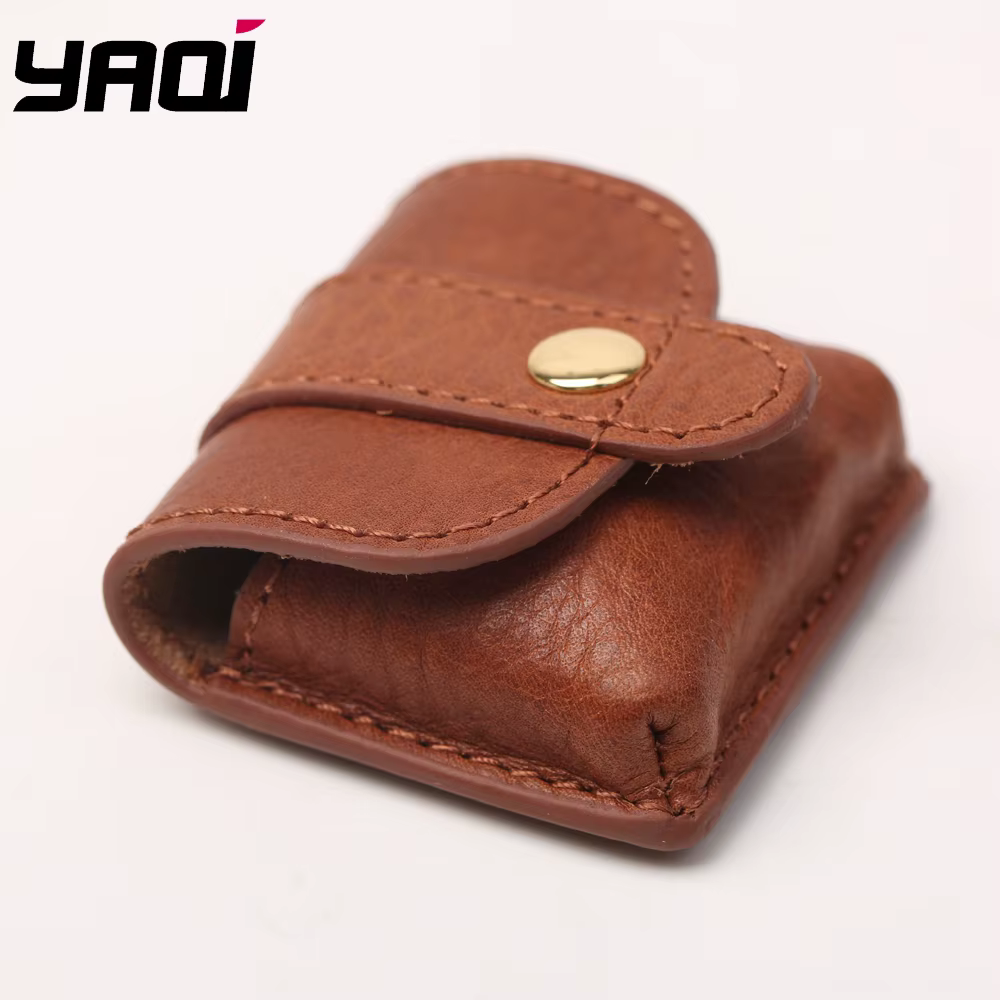 Rasoir de voyage Yaqi avec étui en cuir pour hommes