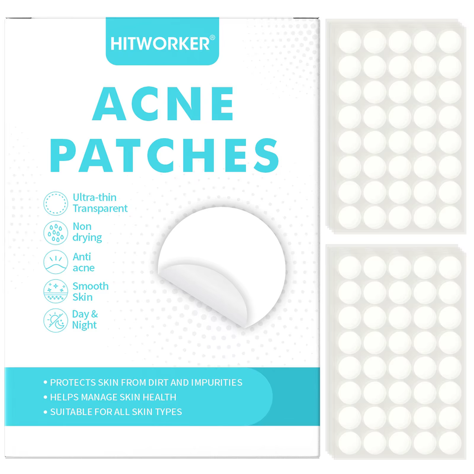 40/400 Patchs Hydrocolloïdes pour l'Acné par Boîte