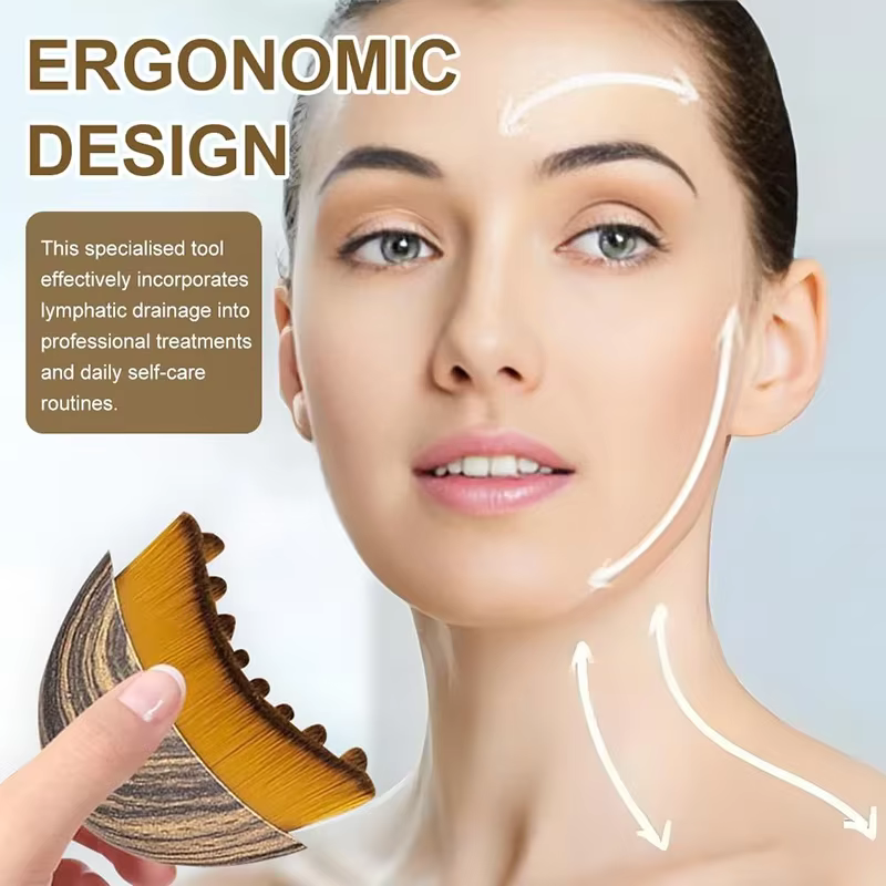 Brosse de massage lymphatique pour le visage