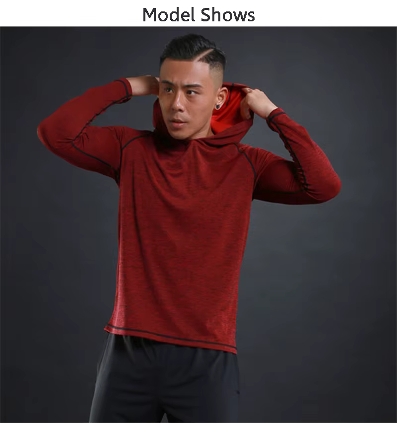 T-Shirt à Capuche en Coton Respirant et à Manches sulfpour Homme, Vêtement de dehors, Musculation, Fitness, Solide