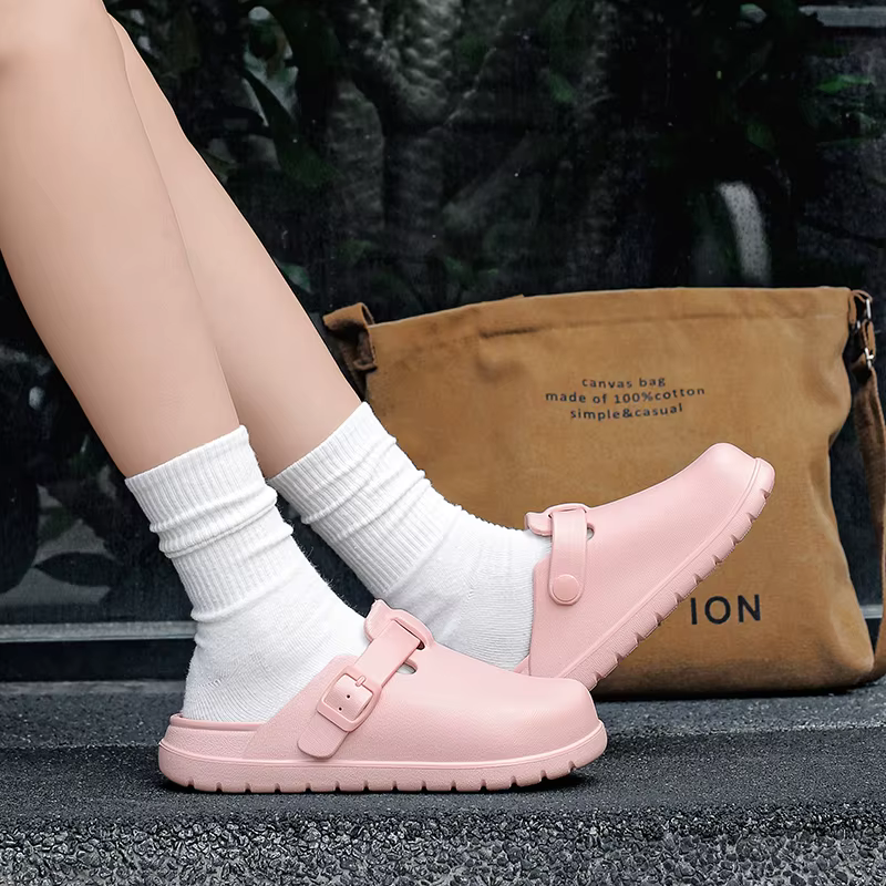 Pantoufles décontractées de couleur unie, design simple qui correspond à n'importe quel style, matériau doux et confortable + semelle antidérapante, chaussures confortables pour se détendre à la maiso