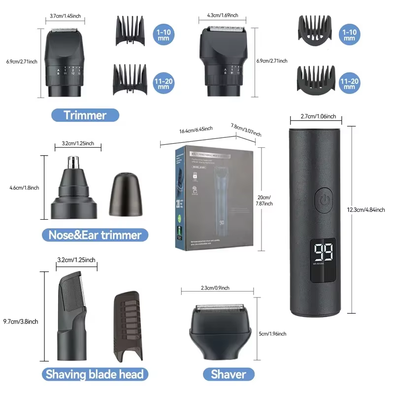 Tondeuse à barbe et tondeuses à cheveux électriques professionnelles pour hommes