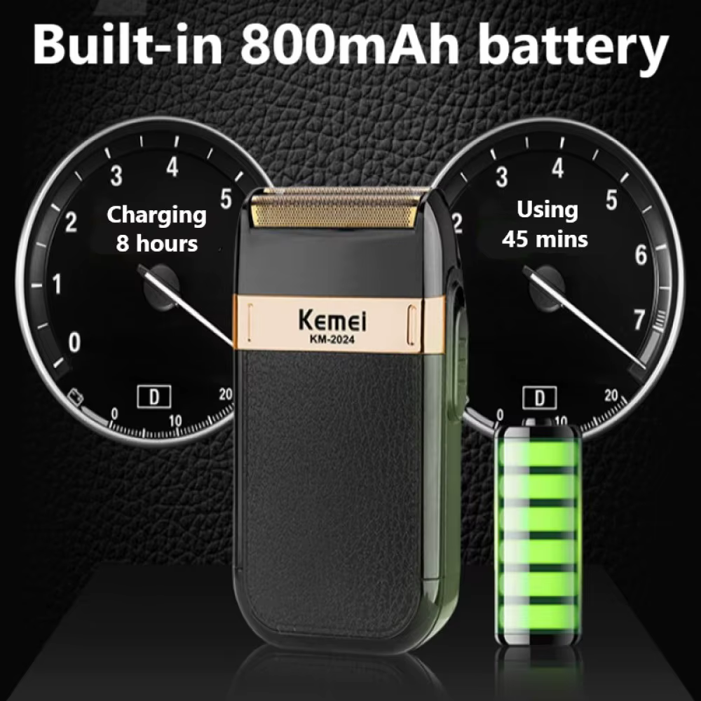 Kemei KM-2024 injuste rasoir aste pour hommes étanche électrique machine à raser tête chauve