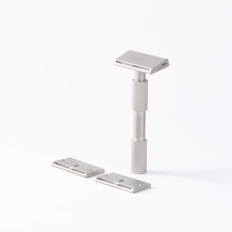 Rasoir de sécurité traditionnel YAQI Aileron GEM Blade 2026 avec 3 plaques pour un rasage lisse et confortable