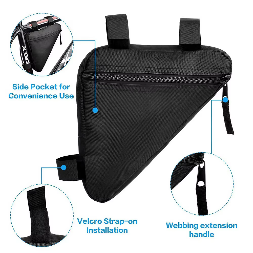 Trousse à outils triangulaire pour cadre de tube avant de vélo, sac de rangement de dégager, poudres imperméables, sac de vélo durable