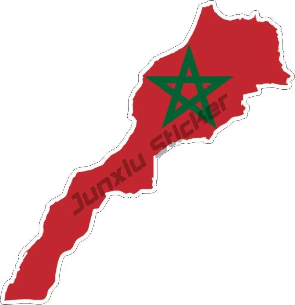 Autocollants carte créative du maroc, étiquette autocollante, en vinyle, pour voiture, Moto, mur extérieur, couverture de macbook, anti-rayures
